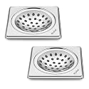 Ruhe® Square Neon Floor Drainer | Stainless Steel Square Neon Floor Drain | (6 x 6 inches) | (Pack of 2)