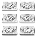Ruhe® Square Neon Floor Drainer | Stainless Steel Square Neon Floor Drain | (6 x 6 inches) | (Pack of 6)
