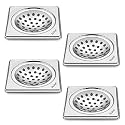 Ruhe® Square Neon Floor Drainer | Stainless Steel Square Neon Floor Drain | (6 x 6 inches) | (Pack of 4)