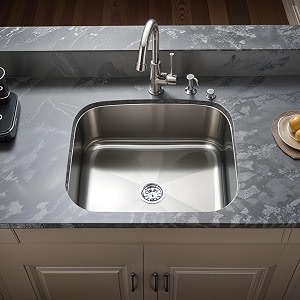 ruhe square single bowl 20 x 17 x 8 inches kitchen sink  304-grade stainless steel square single bowl kitchen sink  glossy finish  kitchen sinksink couplingwaste pipe