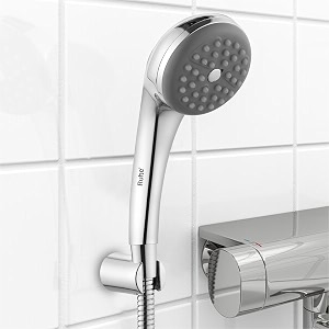 ruhe star hand shower  abs star hand shower with wall hook and 1m flexible shower tube 304 grade stainless steel  handheld shower for bathroom  chrome finish