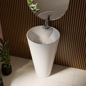 Ruhe Verona Pedestal Wash Basin - White