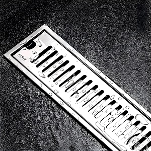 ruhe vertical 36  5 inches floor drainer 304 stainless steel vertical shower water drain channelwaste water floor drain  with stainless steel trap and side hole  with collar