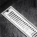 Ruhe® Vertical 36 × 5 Inches Floor Drainer |304 Stainless Steel Vertical Shower Water Drain Channel/Waste Water Floor Drain | with Stainless Steel Trap and Side Hole | with Collar