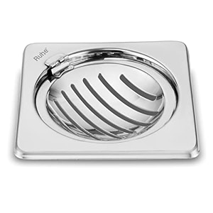 ruhe vertical neon with hinge floor drainer  stainless steel vertical neon with hinge floor drain  6 x 6 inches  pack of 1