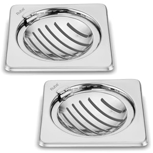 ruhe vertical neon with hinge floor drainer  stainless steel vertical neon with hinge floor drain  5 x 5 inches  pack of 2