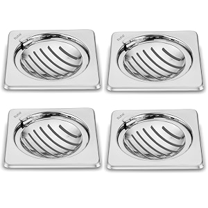 ruhe vertical neon with hinge floor drainer  stainless steel vertical neon with hinge floor drain  6 x 6 inches  pack of 4