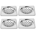 Ruhe® Vertical Neon with Hinge Floor Drainer | Stainless Steel Vertical Neon with Hinge Floor Drain | (5 x 5 inches) | (Pack of 4)