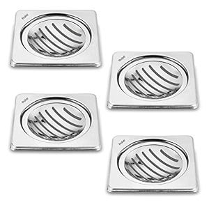 ruhe vertical neon square floor drainer  stainless steel vertical neon square floor drain  6 x 6 inches  pack of 4