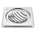 Ruhe® Vertical Neon Square Floor Drainer | Stainless Steel Vertical Neon Square Floor Drain | (6 x 6 inches) | (Pack of 1)