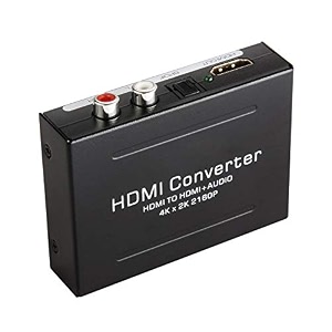 ruhza 4k x 2k hdmi audio extractor and video converter - spdifoptical rca lr 3d stereo for ps3 xbox hd dvd ps4 sky hd blu-ray home theater