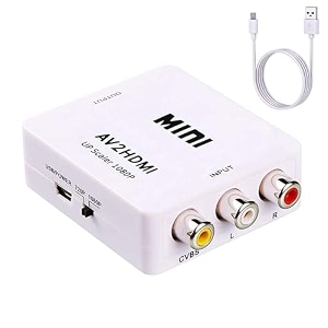 av to hdmi converter rca to hdmi 1080p mini rca composite cvbs video audio converter adapter support palntsc for tvpc ps3 stbxbox vhsvcrblue-ray dvd players av2hdmi