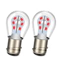 Ruiandsion 1157 BAY15D P21 2057 2357 7528 LED Brake Lights 2835 Chip 24SMD 12V Non Polarity Red LED Replacement Bulb for Backup Reverse Light Tail Light Pack of 2