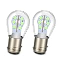 Ruiandsion Green 1157 LED Bulb 24V Non-polarity, 1200LM for Trailer Motorhome Indicator Reverse Lights, Easy Install BAY15D Base, Replaces 1154 1157 2357