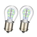 Ruiandsion Green 24V LED Light Bulb BA15S 1156, for Emergency Backup Marker Lights on Trailer Lawn Mower, 1200LM Non-polarity