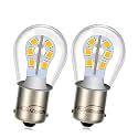 Ruiandsion Warm White 24V LED Bulb 1156 BA15S, 1200LM for RV Camper Motorhome Interior Dome Map Lights, Non-polarity P21W 7506