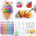 RuiHawk 3D Magic Foam Texture Painting Kit, 75 Pcs Puff Paint for Kids 4-16