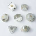 RULE DICE Gemstone DND Dice, Dungeons and Dragons Dice Set 7PCS Polyhedral Gem Stone Dice Set D4 D6 D8 D10 D% D12 D20,Crystal Glass Gem Dice Set with Gift Case
