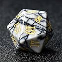 RULE DICE Gemstone DND Dice, Dungeons and Dragons Dice Set 7PCS Polyhedral Gem Stone Dice Set D4 D6 D8 D10 D% D12 D21, RPG Dice D&D Accessories Dice Gift(Black Net)
