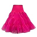 RULTA Women's 50s Vintage Petticoat 26" Crinoline Rockabilly Tutu Skirt Slip S-L…