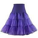 RULTA Women's 50s Vintage Petticoat 26" Crinoline Rockabilly Tutu Skirt Slip S-L…