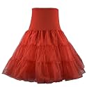 RULTA Women's 50s Vintage Petticoat 26" Crinoline Rockabilly Tutu Skirt Slip S-L…