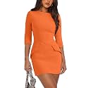 RUMIA Womens Fall Dress Crew Neck 34