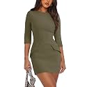 RUMIA Womens Fall Dress Crew Neck 34