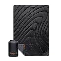 Rumpl Fleece Puffy Blanket, 1-Person, Puzzled Black