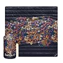 Rumpl Fleece Puffy Blanket, 2-Person, Midnight Bloom