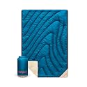 Rumpl Fleece Puffy Blanket with Fleece Liner and Weather Resistant Shell, Mini, Seascape Cream