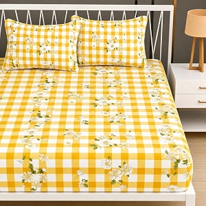 RUMPS Yellow Gingham Floral All Around Elastic