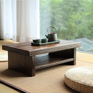 japanese style solid wood small simple low height floor coffeewindow table for living room furniture meditation table 60 x 35 x 20cm