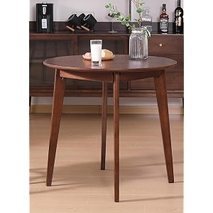 luxury mid- century modern round dining table for kitchen dining room living room multi-functional solid wood tabledesk solid wood table round- 71cm