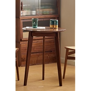 luxury mid- century modern small round dining table for kitchen dining room living room multi-functional solid wood tabledesk small coffee table round- 50cm
