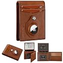 RUNBOX Airtag Wallet for Men Slim Rfid Leather 2 ID Window Gifts for Men