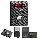 RUNBOX Airtag Wallet for Men Slim Rfid Leather 2 ID Window Gifts for Men