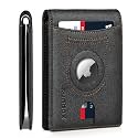 RUNBOX AirTag-Wallet-Mens-Slim-RFID Blocking Wallets Leather with Bill Compartment Air Tag Bifold Card Holder Wallet Gifts for Men Dad