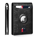 RUNBOX AirTag-Wallet-Mens-Slim-RFID Blocking Wallets Leather with Bill Compartment Air Tag Bifold Card Holder Wallet Gifts for Men Dad