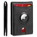 RUNBOX AirTag-Wallet-Mens-Slim-RFID Blocking Wallets Leather with Bill Compartment Air Tag Bifold Card Holder Wallet Gifts for Men Dad