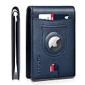 RUNBOX AirTag-Wallet-Mens-Slim-RFID Blocking Wallets Leather with Bill Compartment Air Tag Bifold Card Holder Wallet Gifts for Men Dad
