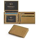 RUNBOX Wallet for Men -Slim Rfid Leather Mens Bifold Novelty Wallets 2 ID Window With Gift Box Men's Accessories