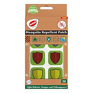 mosquito repellent patches for kids - 30 patches - pack of 1 - deet-free - waterproof - natural