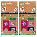 Natural Mosquito Repellent Patches for Kids | DEET-Free Waterproof | Citronella, Lemon, Eucalyptus &amp; Peppermint Oil | 24H Protection | No Harmful Insecticide | 60 Patches (Pack of 2)