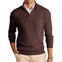 Runcati Men's Quarter-Zip Pullover Sweater Mock Neck Winter Polo Sweaters