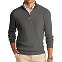 Runcati Men's Quarter-Zip Pullover Sweater Mock Neck Winter Polo Sweaters