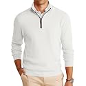 Runcati Men's Quarter-Zip Pullover Sweater Mock Neck Winter Polo Sweaters