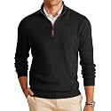 Runcati Men's Quarter-Zip Pullover Sweater Mock Neck Winter Polo Sweaters