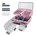 RUNCL Universal Fishing Tackle Box with Two Small Tackle Tray, Removal Inside Design Waterproof Trunk Storage Box, Thicker Floating Airtight Stowaway, Xmas Surprise Fishing Gifts for Men Women