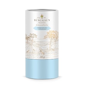 rungajaun forever white tea papertube can 50gms white tea help in immunity weight loss amp promoting clear glowing skin white tea delicate fruity blend 100 natural ingredients honey amp ripe peach